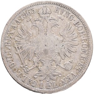 FRANCIS JOSEPH I. 1848-1916 1 Gulden 1863 A, KM#2219 Ag.900, 12,04g 29/2mm, Vienna