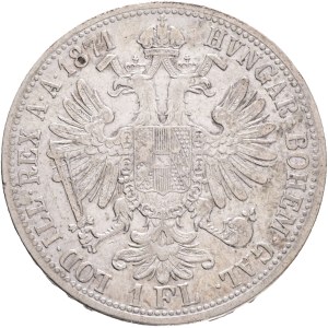 FRANCIS JOSEPH I. 1848-1916 1 Gulden 1871 A, KM#2221 Ag.900, 12,24g 29/2mm, Vienna