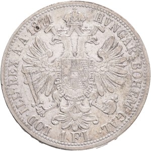 FRANCIS JOSEPH I. 1848-1916 1 Gulden 1871 A, KM#2221 Ag.900, 12,24g 29/2mm, Vienna