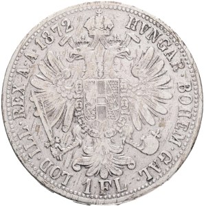 FRANCIS JOSEPH I. 1848-1916 1 Gulden 1872, KM#2222 Ag.900, 12,24g 29/2mm, Vienna