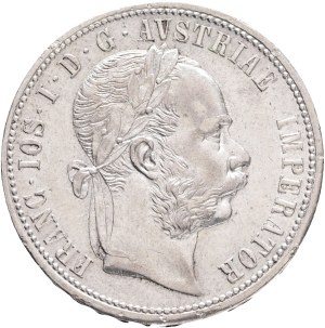 FRANCIS JOSEPH I. 1848-1916 1 Gulden 1873, KM#2222 Ag.900, 12,26g 29/2mm, Vienna