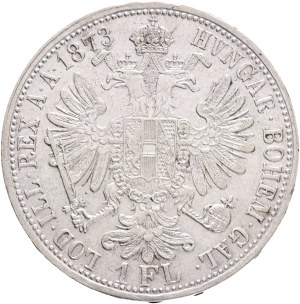 FRANCIS JOSEPH I. 1848-1916 1 Gulden 1873, KM#2222 Ag.900, 12,26g 29/2mm, Vienna