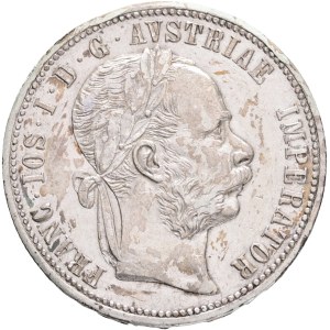 FRANCIS JOSEPH I. 1848-1916 1 Gulden 1874, KM#2222 Ag.900, 12,31g 29/2mm, Vienna