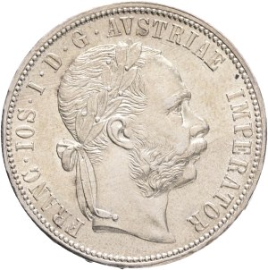 FRANCIS JOSEPH I. 1848-1916 1 Gulden 1876, KM#2222 Ag.900, 12,37g 29/2mm, Vienna