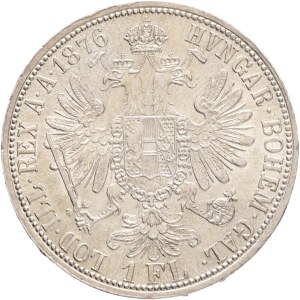 FRANCIS JOSEPH I. 1848-1916 1 Gulden 1876, KM#2222 Ag.900, 12,37g 29/2mm, Vienna