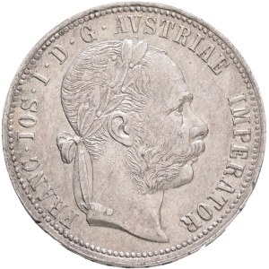 FRANCIS JOSEPH I. 1848-1916 1 Gulden 1876, KM#2222 Ag.900, 12,29g 29/2mm, Vienna