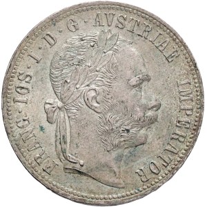 FRANCIS JOSEPH I. 1848-1916 1 Gulden 1878, KM#2222 Ag.900, 12,34g 29/2mm, Vienna , cabinet patina