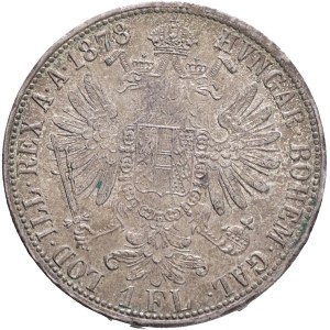 FRANCIS JOSEPH I. 1848-1916 1 Gulden 1878, KM#2222 Ag.900, 12,34g 29/2mm, Vienna , cabinet patina
