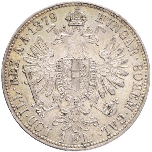 FRANCIS JOSEPH I. 1848-1916 1 Gulden 1879, KM#2222 Ag.900, 12,43g 29/2mm, Vienna