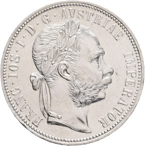FRANCIS JOSEPH I. 1848-1916 1 Gulden 1880, KM#2222 Ag.900, 12,36g 29/2mm, Vienna