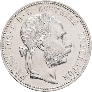 FRANCIS JOSEPH I. 1848-1916 1 Gulden 1880, KM#2222 Ag.900, 12,36g 29/2mm, Vienna