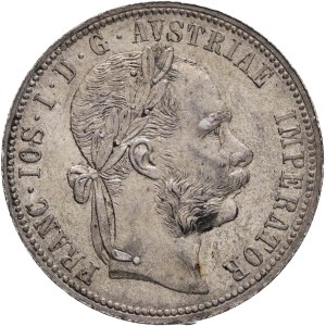 FRANCIS JOSEPH I. 1848-1916 1 Gulden 1882, KM#2222 Ag.900, 12,36g 29/2mm, Vienna