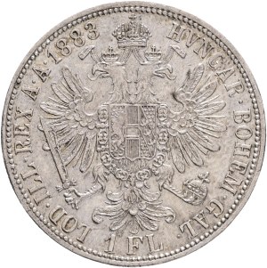 FRANCIS JOSEPH I. 1848-1916 1 Gulden 1883, KM#2222 Ag.900, 12,29g 29/2mm, Vienna
