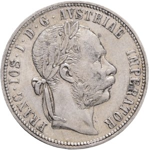 FRANCIS JOSEPH I. 1848-1916 1 Gulden 1886, KM#2222 Ag.900, 12,27g 29/2mm, Vienna