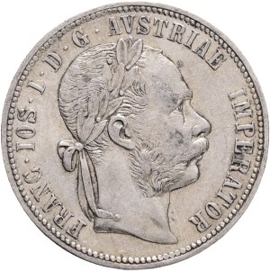 FRANCIS JOSEPH I. 1848-1916 1 Gulden 1886, KM#2222 Ag.900, 12,27g 29/2mm, Vienna