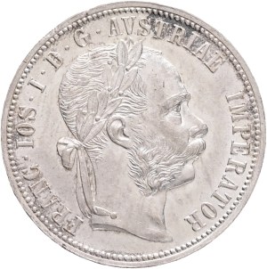 FRANCIS JOSEPH I. 1848-1916 1 Gulden 1890, KM#2222 Ag.900, 12,36g 29/2mm, Vienna, edge, grey patina