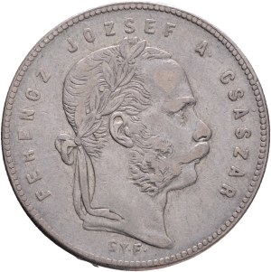 FRANCIS JOSEPH I. 1848-1916 1 Forint 1868 G.Y.F., KM#449,ÉH#1463,Ag.900, 12,23g 29mm, Alba Lulia (Romania)