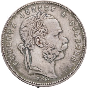 FRANCIS JOSEPH I. 1848-1916 1 Forint 1868 G.Y.F., KM#449,ÉH#1463,Ag.900, 12,29g 29mm, Alba Lulia (Romania)