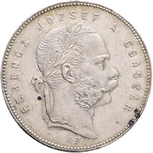 FRANCIS JOSEPH I. 1848-1916 1 Forint 1869 KB, KM#449,ÉH#1463,Ag.900, 12,36g 29mm, Kremnica