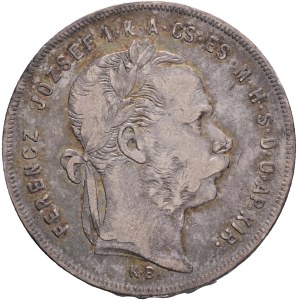 FRANCIS JOSEPH I. 1848-1916 1 Forint 1872 KB, KM#453,ÉH#1464 Ag.900, 12,26g 29/2,mm, Franz Joseph I., Kremnica