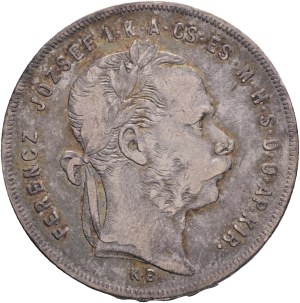 FRANCIS JOSEPH I. 1848-1916 1 Forint 1872 KB, KM#453,ÉH#1464 Ag.900, 12,26g 29/2,mm, Franz Joseph I., Kremnica