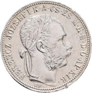 FRANCIS JOSEPH I. 1848-1916 1 Forint 1892 KB KM#469,ÉH#1466 Ag.900, 12,32g 29/2,mm Franz Joseph I. Kremnica , hair lines