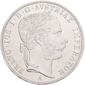 FRANCIS JOSEPH I. 1848-1916 2 Gulden 1871 A Vienna, KM#2232, Ag.900 24,65g, 36mm,