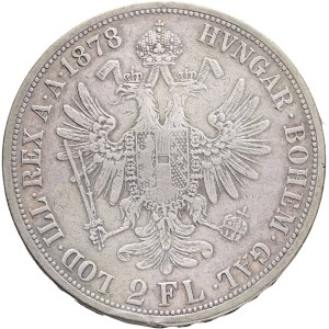FRANCIS JOSEPH I. 1848-1916 2 Gulden 1873 Vienna, KM#2233, Ag.900 24,54g, 36mm,