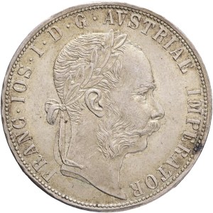 FRANCIS JOSEPH I. 1848-1916 2 Gulden 1874 Vienna, KM#2233, Ag.900 24,72g, 36mm,