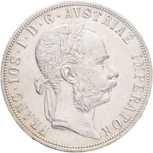 FRANCIS JOSEPH I. 1848-1916 2 Gulden 1882 Vienna, KM#2233, Ag.900 24,72g, 36mm,