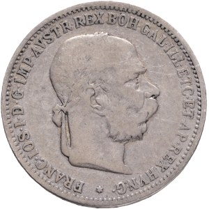 FRANCIS JOSEPH I. 1848-1916 1 Corona 1892, KM#2804 Ag.835 4,86g, 23/1,5mm, Vienna, RR!