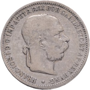 FRANCIS JOSEPH I. 1848-1916 1 Corona 1892, KM#2804 Ag.835 4,86g, 23/1,5mm, Vienna, RR!