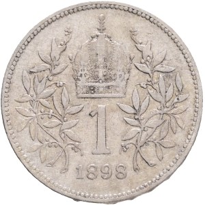 FRANCIS JOSEPH I. 1848-1916 1 Corona 1898, KM#2804 Ag.835 4,90g, 23/1,5mm, Vienna