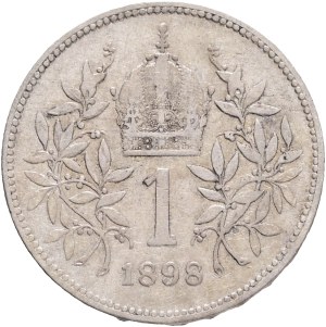 FRANCIS JOSEPH I. 1848-1916 1 Corona 1898, KM#2804 Ag.835 4,90g, 23/1,5mm, Vienna