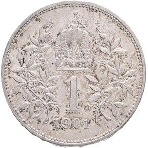FRANCIS JOSEPH I. 1848-1916 1 Corona 1901, KM#2804 Ag.835 4,98g, 23/1,5mm, Vienna