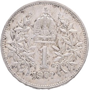 FRANCIS JOSEPH I. 1848-1916 1 Corona 1901, KM#2804 Ag.835 4,98g, 23/1,5mm, Vienna