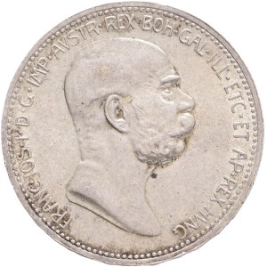 FRANCIS JOSEPH I. 1848-1916 1 Corona 1908, Reign FJI. KM#2808 Ag.835 5g, 23/1,5mm Vienna