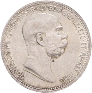 FRANCIS JOSEPH I. 1848-1916 1 Corona 1908, Reign FJI. KM#2808 Ag.835 5g, 23/1,5mm Vienna