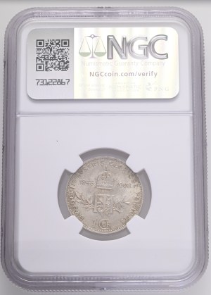 FRANCIS JOSEPH I. 1848-1916 1 Corona 1908, Reign FJI. KM#2808 Ag.835 5g, 23/1,5mm Vienna NGC 8360463-015