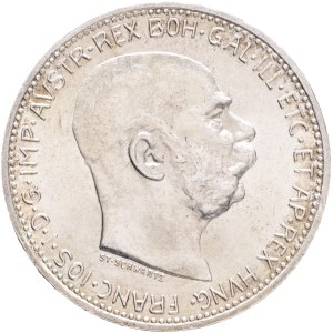 FRANCIS JOSEPH I. 1848-1916 1 Corona 1913, KM#2820 Ag.835 4,95g, 23/1,5mm, Vienna patina