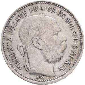 FRANCIS JOSEPH I. 1848-1916 1 Corona KB 1893 KM#484, ÉH#1495 Ag.835 5,0g, 23/1,5mm Kremnica