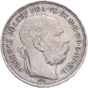FRANCIS JOSEPH I. 1848-1916 1 Corona KB 1893 KM#484, ÉH#1495 Ag.835 5,0g, 23/1,5mm Kremnica