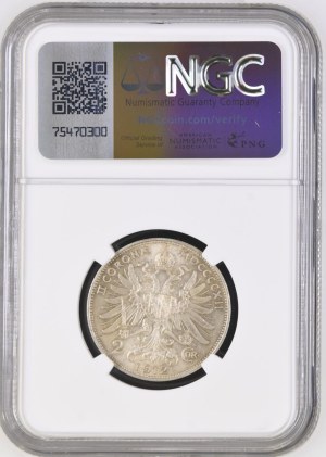 FRANCIS JOSEPH I. 1848-1916 2 Corona 1912 , KM#2821 Ag.835 10,02g, 27,1/2mm, Vienna NGC 8237249-003