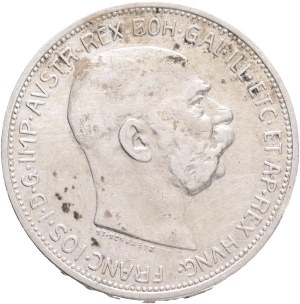 FRANCIS JOSEPH I. 1848-1916 2 Corona 1913 , KM#2821 Ag.835 9,96g, 27,1/2mm, Vienna
