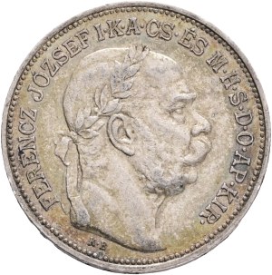 FRANCIS JOSEPH I. 1848-1916 2 Corona 1912 KB, KM#493 Ag.835 10g 27/2mm, Kremnica patina