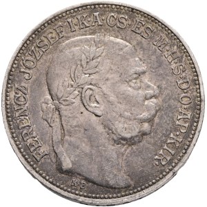 FRANCIS JOSEPH I. 1848-1916 2 Corona 1914 KB, KM#493 Ag.835 10g 27/2mm, Kremnica R! patina