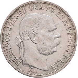 FRANCIS JOSEPH I. 1848-1916 5 Corona 1908 K.B.Kremnica, KM#488, ÉH#1492 Ag.900 24g 36/2,6mm hair lines