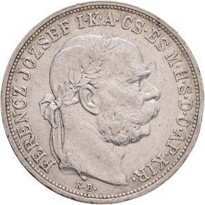 FRANCIS JOSEPH I. 1848-1916 5 Corona 1908 K.B.Kremnica, KM#488, ÉH#1492 Ag.900 24g 36/2,6mm hair lines