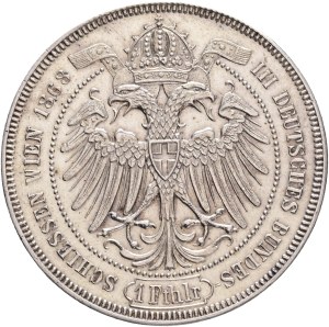 FRANCIS JOSEPH I. 1848-1916 Silver Shooting Medal 1868, Federal shooting, Vienna, X#M8, Her#482 Ag.900 16,9g, 33,5mm