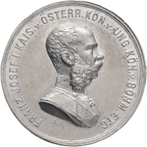 FRANCIS JOSEPH I. 1848-1916 , World Expo 1873 Vienna , Zinc 6,02g 27mm , case with an eagle as a reminder of the Expo 1873